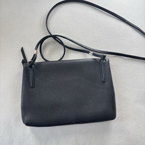 COACH Coach All Leather Shoulder Bag Crossbody Black - Picture 5 of 7